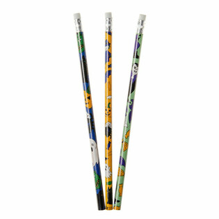 Crayons d'Halloween avec Gomme (12 pièces)