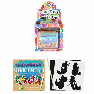 PRÉSENTOIR PAPIER À GRATTER MAGIQUE ÉCO-RESPONSABLE SIRÈNE (108 pcs)