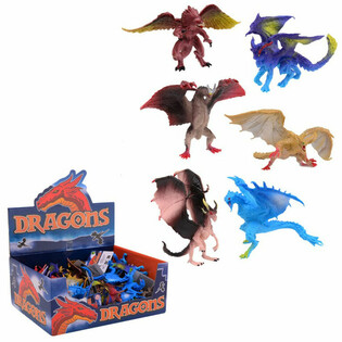 Mélange de Figurines Dragons en Présentoir (36 pcs)