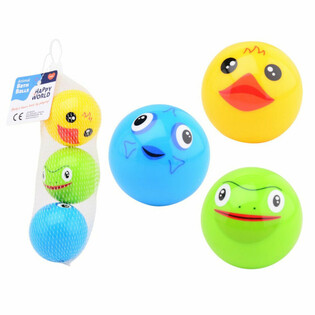 HAPPY WORLD - BALLONS DE BAIN ANIMAUX BÉBÉ - Dès 0 Mois (1 pc)