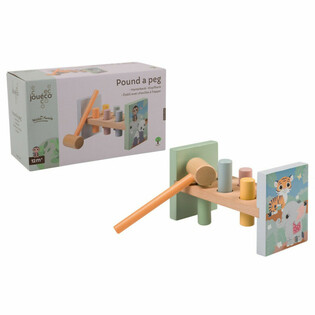 JOUECO - Banc à marteler en bois Animaux Sauvages - Pour enfants dès 12 mois (1 pce)