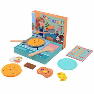 JOUECO - Set de crêpes en bois - Convient aux enfants à partir de 3 ans (1 pc)