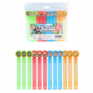 BÂTONS À BULLES PIRATES COLORÉS (12 pièces)