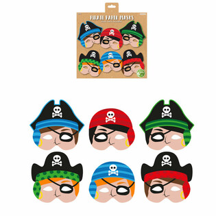 Masques de Pirate en Papier ÉCOLOGIQUES - 12 Pièces Assorties
