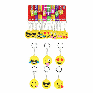 Porte-clés Smiley Mix (12 pièces)