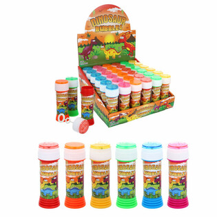 Bulles de Savon Dinosaure 50ml avec Jeu de Patience - Présentoir 36 Pièces