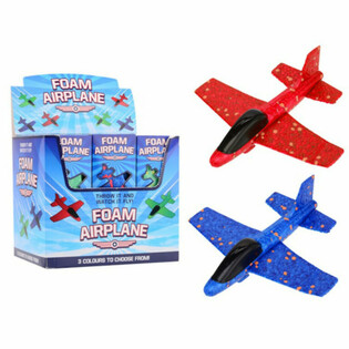 AVION EN MOUSSE 17 CM - EN PRÉSENTOIR (18 pcs)