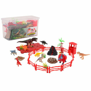 SET DE JEU DINOSAURES DANS SA BOÎTE DE RANGEMENT (1 pce)