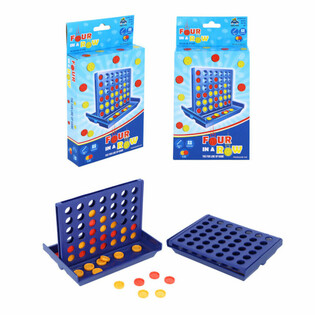 Jeu PUISSANCE 4 - Dim. 13x9,5 cm en Boîte Cadeau (6 pcs)