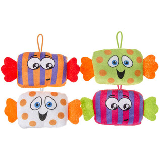 BONBONS EN PELUCHE - 23 cm - COULEURS MIXTES (24 pièces)