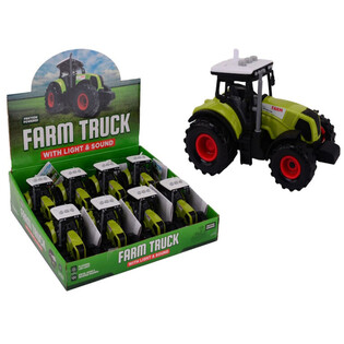 TRACTEUR DE FERME AVEC LUMIÈRE ET SON - EN PRÉSENTOIR (8 pcs)