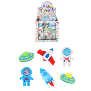 Gommes Espace / Astronomie en Présentoir (84 pcs)