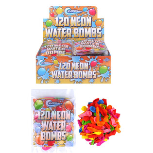 120x BOMBES À EAU EN SACHET DANS PRÉSENTOIR (24 pcs)