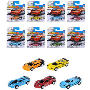 VOITURES DE SPORT À RÉTROFRICTION SUR CARTE - MIX DE COULEURS (12 pcs)