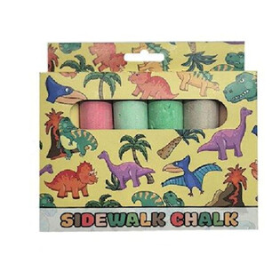 Lot de 6 Grandes Craies de Trottoir - Mod&egrave;le Dinosaure (12 bo&icirc;tes)