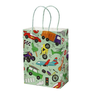 SAC CADEAU EN PAPIER - VÉHICULES - Dim. 16x9x22 CM (12 pcs)