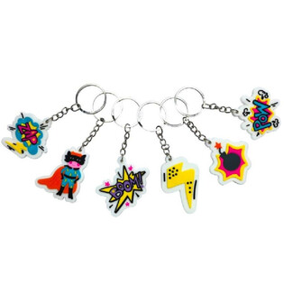 PORTE-CLÉS SUPER-HÉROS (48 pcs.)