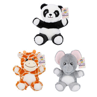 PELUCHES ANIMAUX DE LA JUNGLE - 19CM - MIX MODÈLES (12 pcs.)
