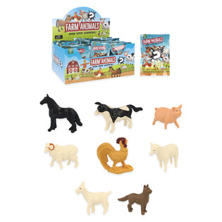 Pochette Surprise / Blind Bag - Thème : Animaux de la Ferme en Présentoir (60 pcs)