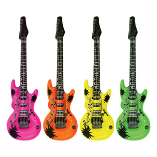 Guitare Gonflable Mix Néon - 95cm (12 pièces)