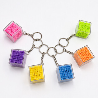 Porte-cl&eacute;s Jeu de Labyrinthe Cube (48 pcs)