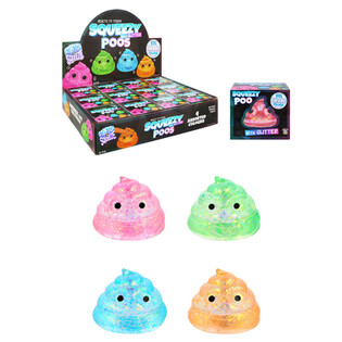 CACA SQUEEZE - AVEC GEL SUCRE PAILLET&Eacute; - COLORIS MIXTES - EN DISPLAY (12 pcs)