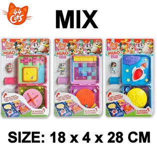 44 Cats Miao City sous Carte – 18x4x28 cm – Modèles Mixtes (40 pcs)