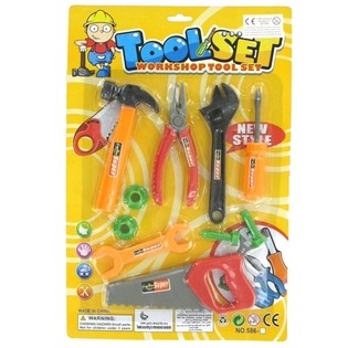 Grand Kit d'Outils Jouets sur Carte (8 pièces)
