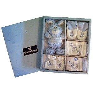 Coffret Cadeau de Naissance BABY BOW 5 Pi&egrave;ces - Gar&ccedil;on