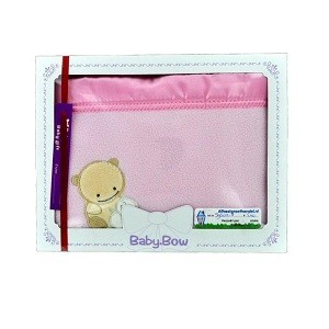 COUVERTURE POLAIRE BÉBÉ BOW - ROSE