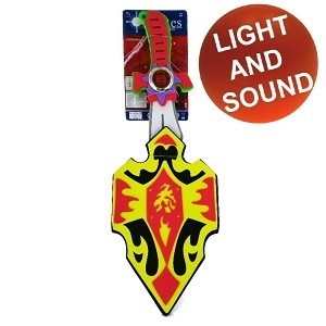 Épée en mousse avec bouclier sur carte (6 pcs) - Lumineux & Sonore